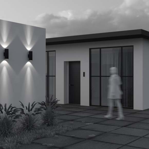 Уличный настенный светильник Maytoni Shim O514WL-L30B3K