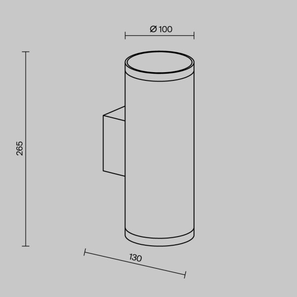 Уличный настенный светильник Maytoni Shim O514WL-L30B3K