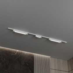 Трековая система со светильниками №10 однофазная накладная Skylite (220В, форма - прямая, 2м, 4000K) белая Hesby Lighting HSBL_kompl_S010_NI2W4K