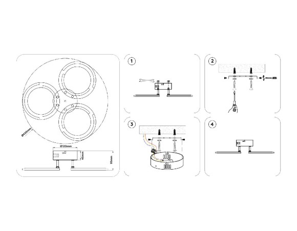 Потолочная светодиодная люстра с пультом управления Ambrella Light Original FA8942