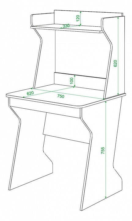 Стол компьютерный Домино СК-11 MER_SK-11_KV