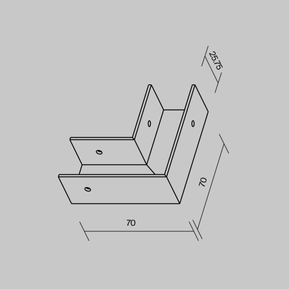 Коннектор угловой для профиля Maytoni Elasity O-TR001-AC90
