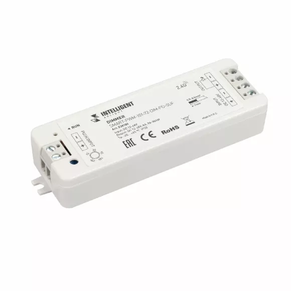 Диммер Arlight SMART-PWM-101-72-DIM-PD-SUF (12-48V, 1x8A, SS, 2.4G) 038180 Диммер Arlight SMART-PWM-101-72-DIM-PD-SUF (12-48V, 1x8A, SS, 2.4G) 038180