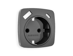 Лицевая панель для розетки с/з со шторками 2USB A+C Ambrella Volt Omega OP6600
