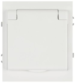 Розетка ЭРА Arktik 16-2103-01 с заземлением 2P+E Schuko со шторками с крышкой 16А-250В белый Б0070434