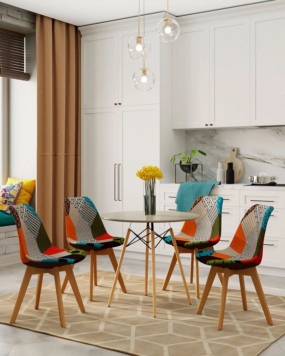 Набор из 4 стульев Frankfurt SGR_Y863_patchwork_BOX_EAMES