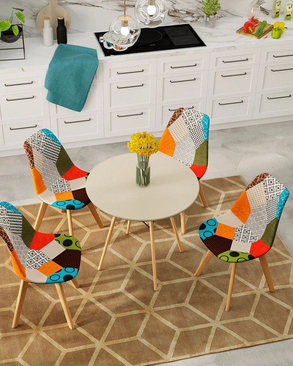 Набор из 4 стульев Frankfurt SGR_Y863_patchwork_BOX_EAMES