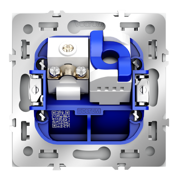 Розетка телевизионная встраиваемая Voltum S70 TV+RJ45 кат. 6, (белый матовый) VLS060702
