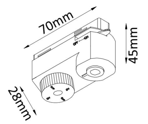 Адаптер для однофазного шинопровода Crystal Lux CLT 0.212 CLT 0.212 01 BL