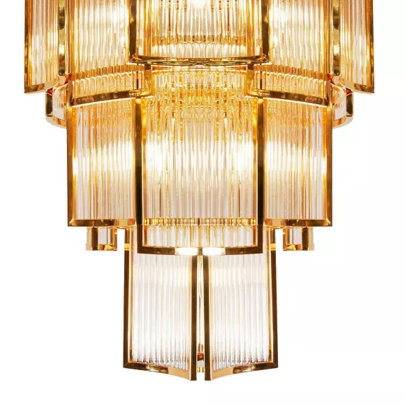 Подвесная люстра iLamp Tribeca MD0276-11C, Золото, Прозрачный, Металл, крупный план