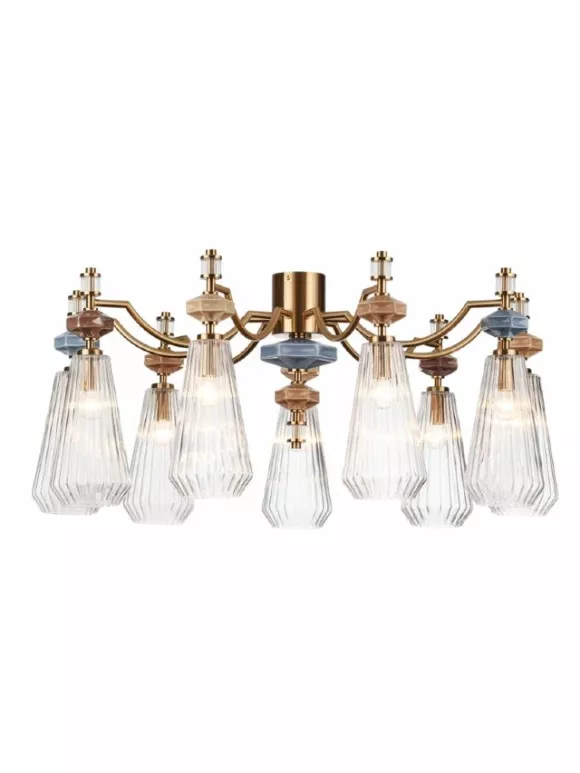 Подвесная люстра Odeon Light Modern Terra 5414/9, Разноцветный, Прозрачный, Металл, декоративные элементы крупным планом