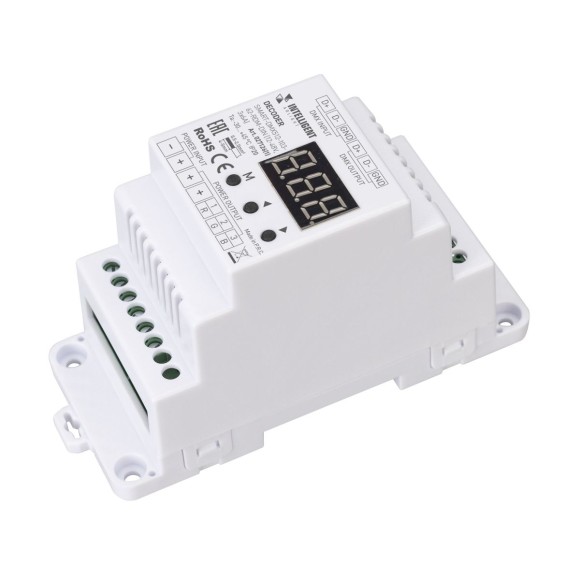 Декодер Arlight SMART-DMX512-103-62-RDM-DIN (12-48V, 3x6A) (IARL, IP20 Пластик) 027126(1)