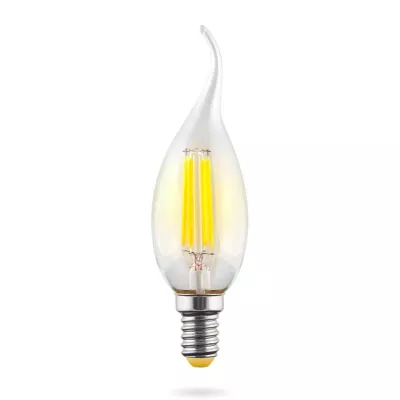 Лампа светодиодная Voltega E14 6W 2800К свеча на ветру прозрачная VG10-CW1E14warm6W-F 7017