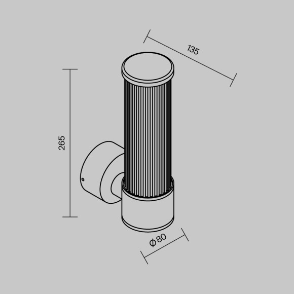 Уличный настенный светильник Maytoni Lit O593WL-L8BR3K