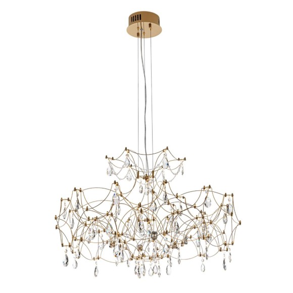 Подвесная светодиодная люстра с пультом управления Modelux ML.7815.750P GD