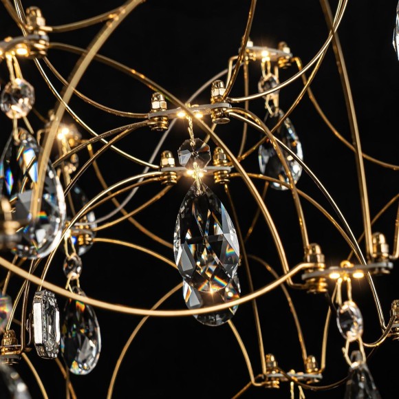 Подвесная светодиодная люстра с пультом управления Modelux ML.7815.750P GD