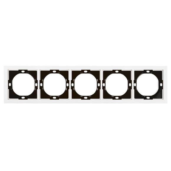 Рамка 5-местная Stekker Мия PFR00-3005-01 белая магнолия 50460