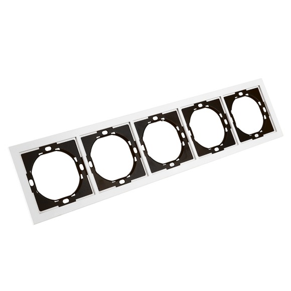 Рамка 5-местная Stekker Мия PFR00-3005-01 белая магнолия 50460