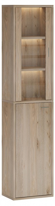 Шкаф-витрина Домино СУ(ш1в2)+1ФГ+1ФС MER_SUsh1v2-1FG-1FS-N-nelson