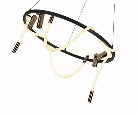 Подвесная люстра Kink Light Кайли 08039K-80A,19(20), Черный, Бронза, Теплый белый