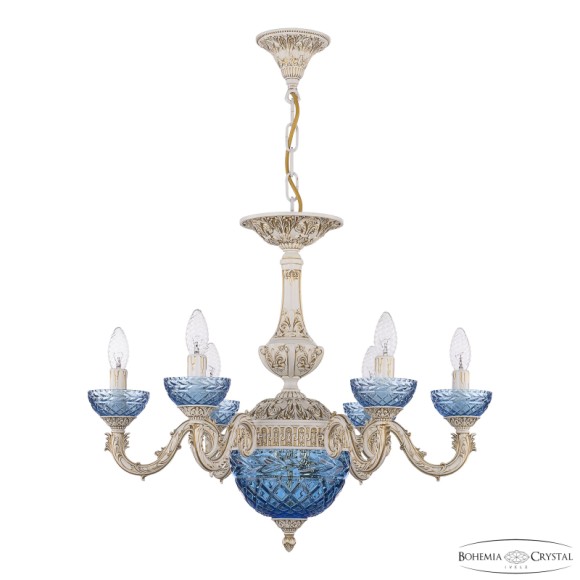 Подвесная люстра Bohemia Ivele Crystal AL79101P/6/175 WMG P Aquamarine/M-1F