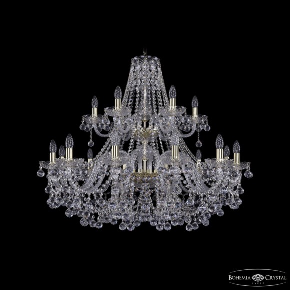 Подвесная люстра Bohemia Ivele Crystal 1409/12+6/360/2d G