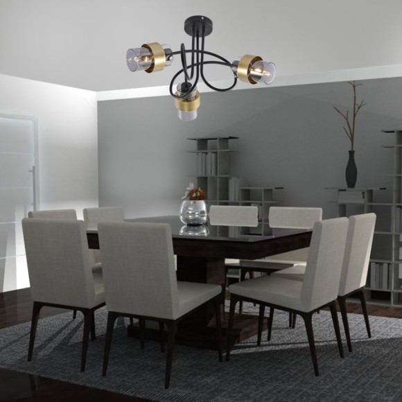 Потолочный светильник Escada Hurricane 1139/3P Black/Gold