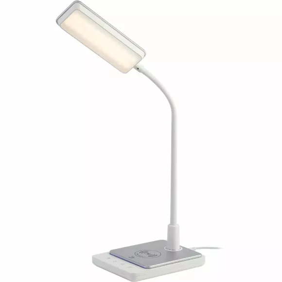 Настольная лампа Эра NLED-499-10W-W Б0052776, Белый, Серебро, От теплого до холодного, основание крупным планом Настольная лампа Эра NLED-499-10W-W Б0052776, Белый, Серебро, От теплого до холодного, основание крупным планом