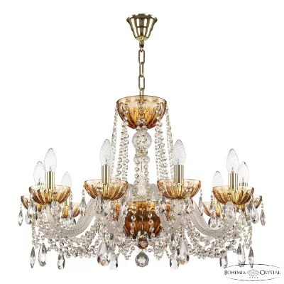 Подвесная люстра Bohemia Ivele Crystal 5402/10/240 G Amber/M-1H