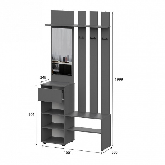 Стенка для прихожей Денвер ARN_00-00144793