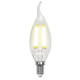 Лампа светодиодная филаментная (UL-00002865) Uniel E14 5W 4000K LED-CW35-5W/NW/E14/CL/DIM GLA01TR