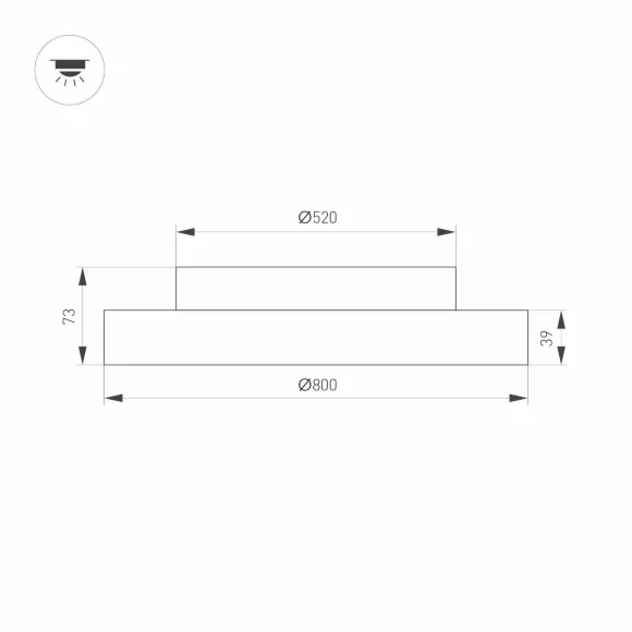 Схема размеров потолочная люстра Arlight SP-ESTELY-R800-60W Warm2700 (WH, 80 deg, 230V, TRIAC) 055575 Схема размеров потолочная люстра Arlight SP-ESTELY-R800-60W Warm2700 (WH, 80 deg, 230V, TRIAC) 055575
