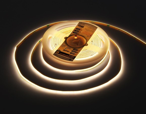 Светодиодная лента Ambrella Light Illumination COB 384Led/ 7W m/ 24V IP20 4500K/ 5m*3mm*2mm (2 конт.) GS4602