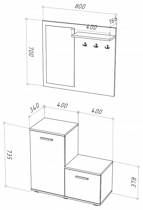 Стенка для прихожей Fun КП-1 NKM_71337652